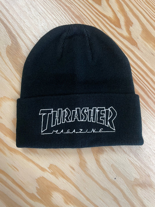 Thrasher OUTLINED - BEANIE - BLACK