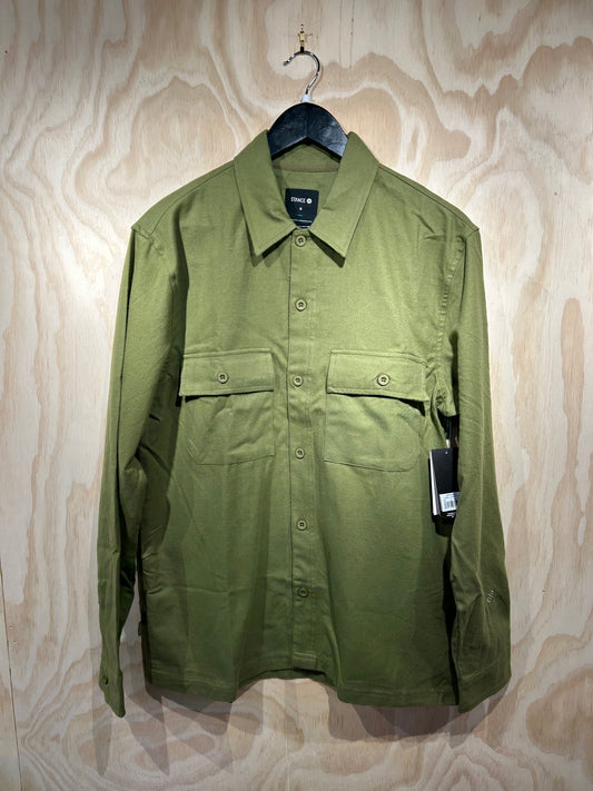 LOWELL LS BUTTON UP - GREEN