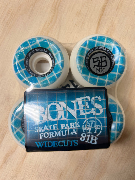 BONES POOL & THE GANG 56MM V6 WIDECUT SKATEPARK FORMULA 81B 4PK