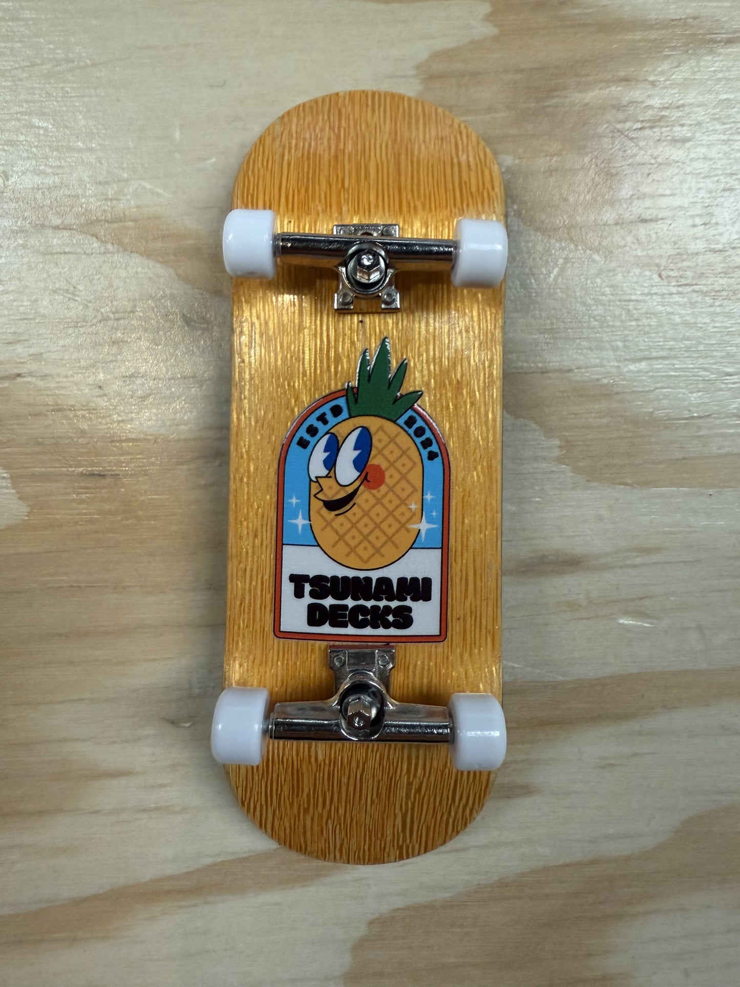 Tsunami Finger Board Complete - Yellow / White Wheels