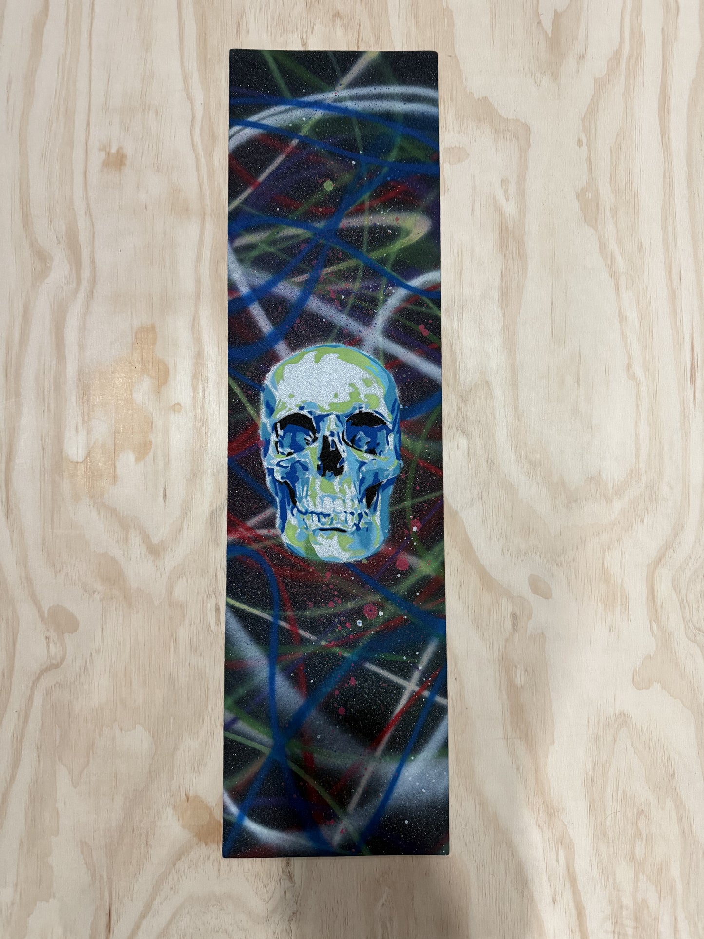 Moblow Griptape Skull Blue Green White