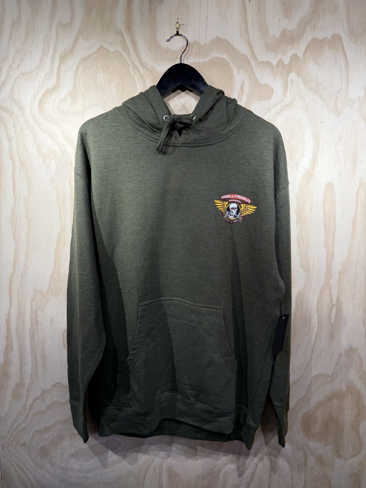 WINGED RIPPER MID WEIGHT ARMY HEATHER HOODIE