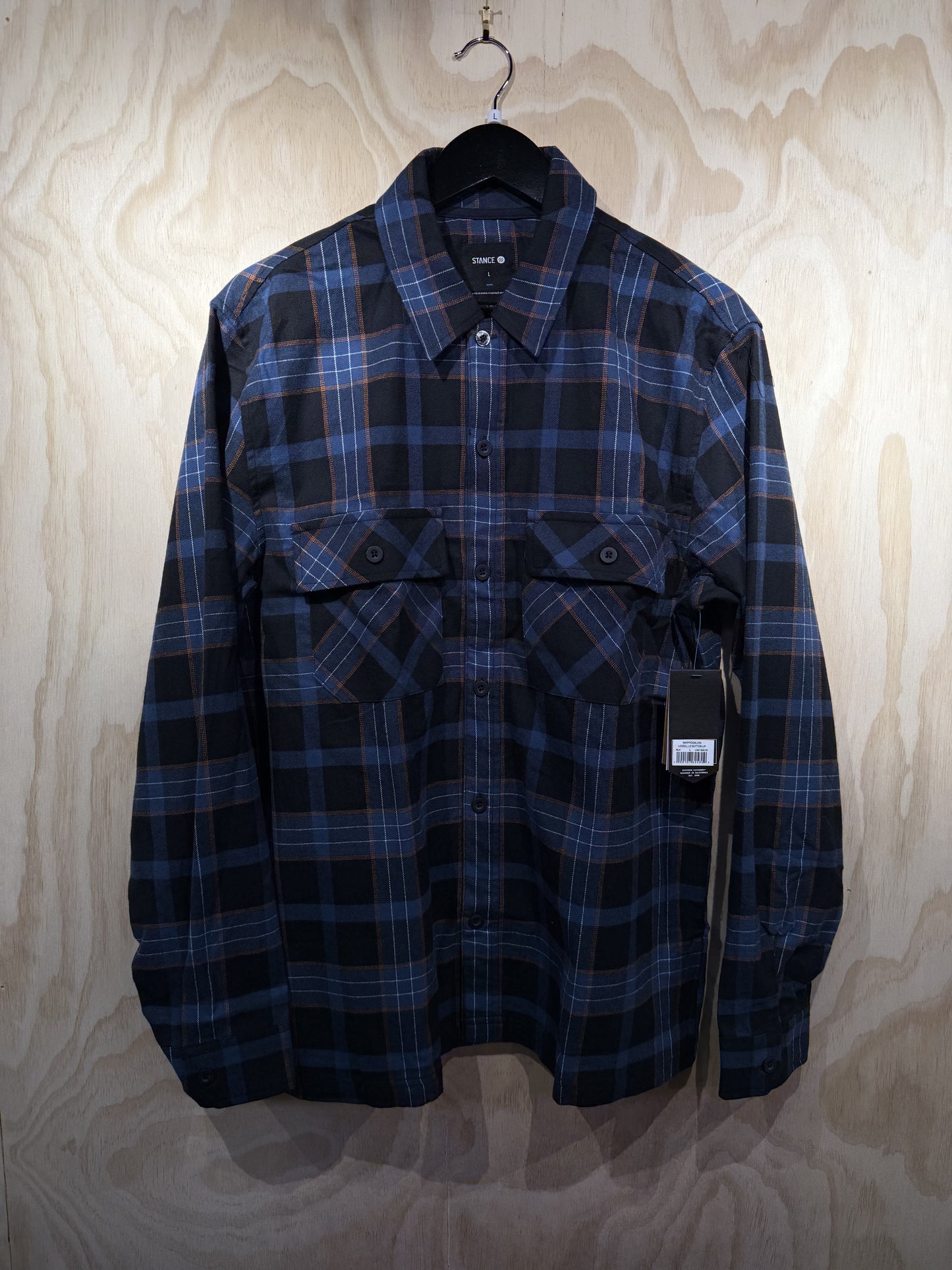 LOWELL LS BUTTON UP - BLACK