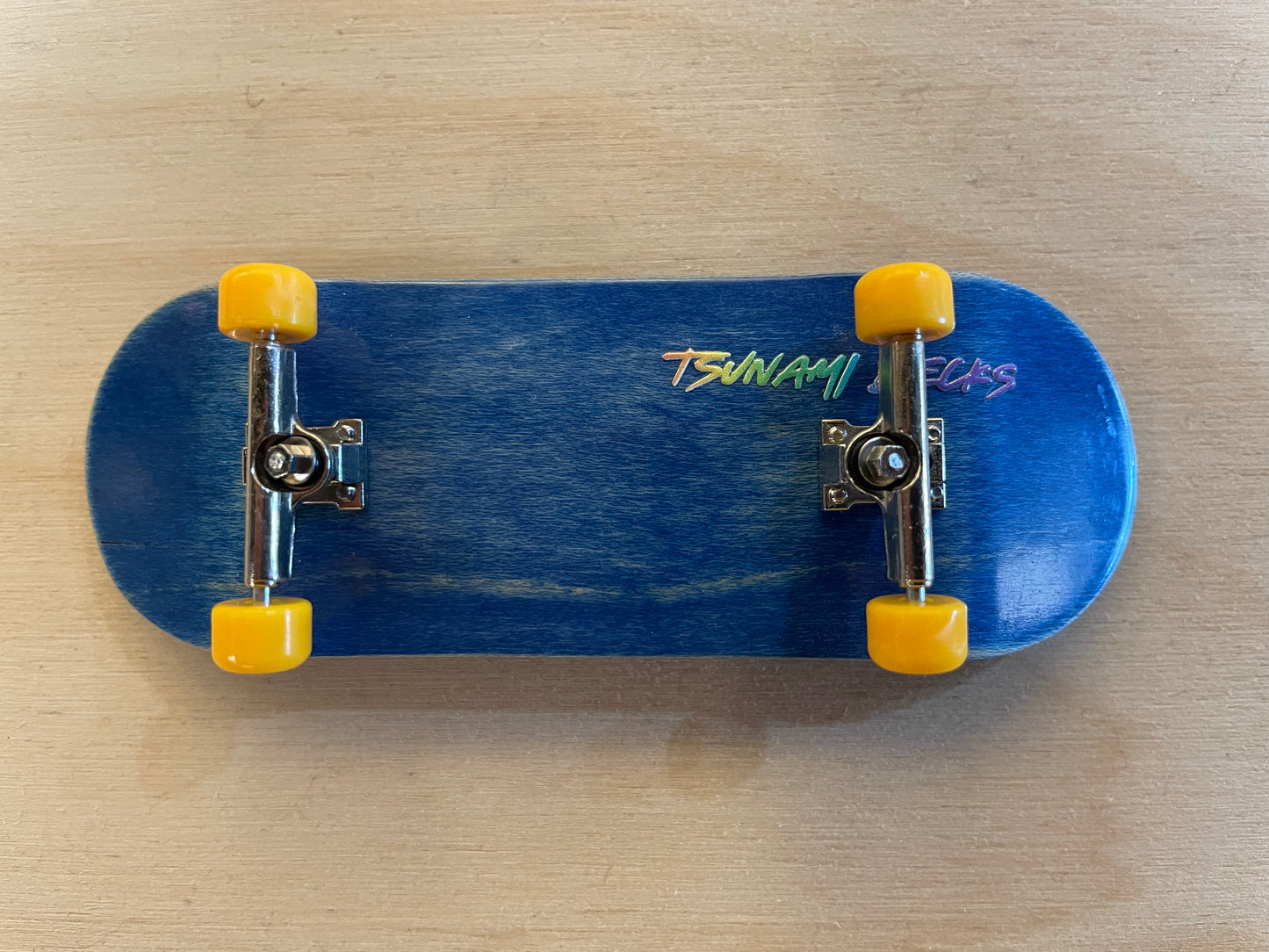 Tsunami Finger Board Complete - Blue / Yellow Wheels