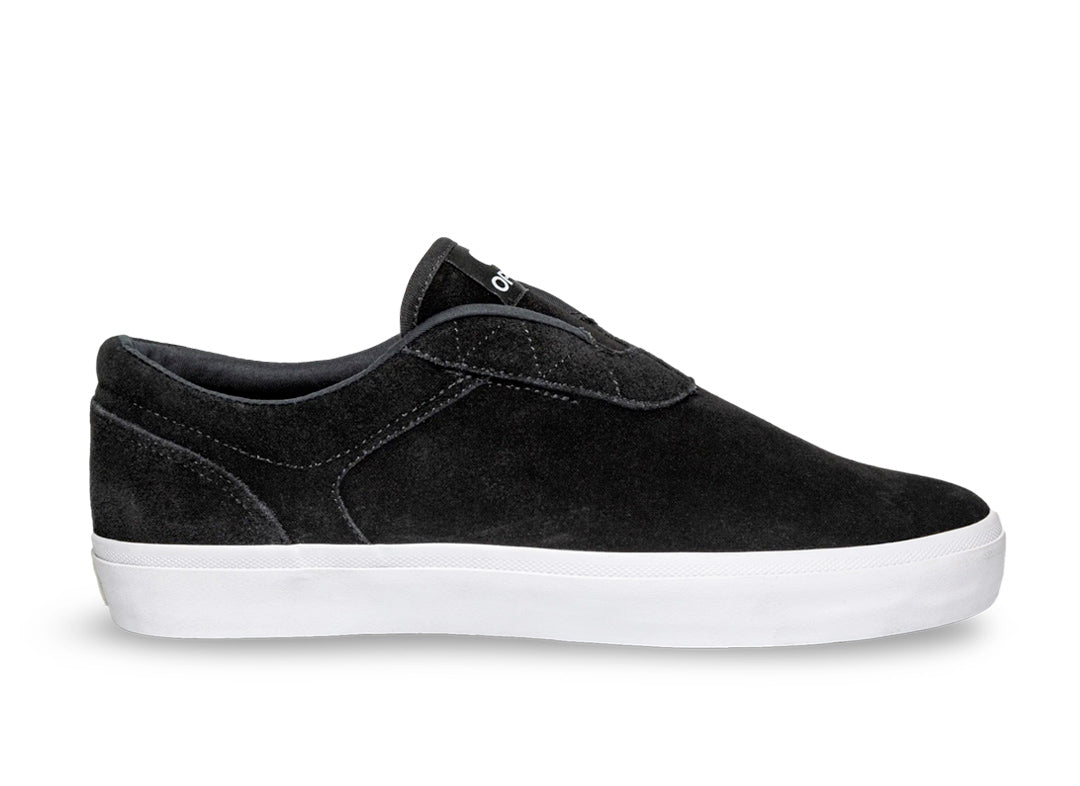 Honey Slip - Black Suede / White